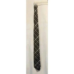 Croft‎ & Barrow Men's Necktie, Black and White Plaid Gradient, Suit Tie 3" x 60"